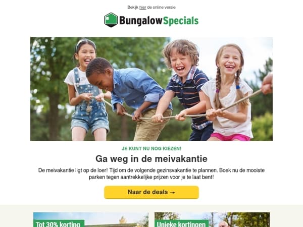 De meivakantie staat voor de deur