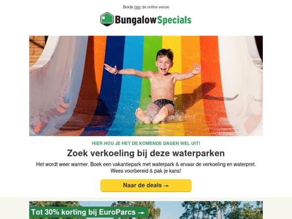 Vermijd de hitte in een waterpark!
