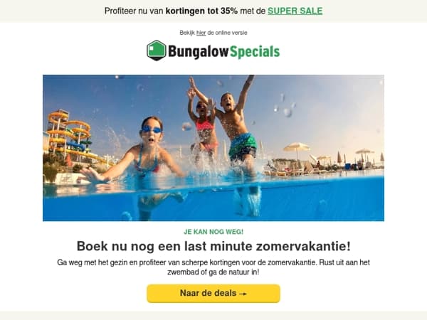 Last minute zomervakantie deals voor jou