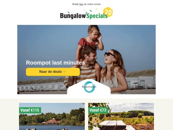 Nu al vanaf €111 naar Roompot!