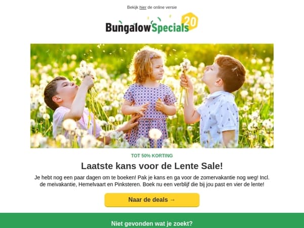 Laatste kans voor de Lente Sale!