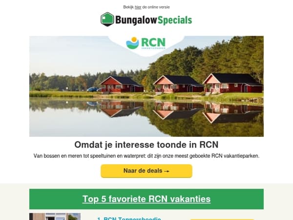 Ontdek de populairste RCN parken