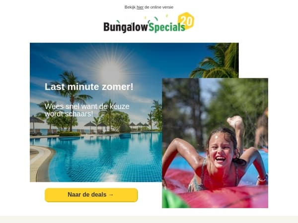 Je kan nu nog een zomervakantie kiezen!