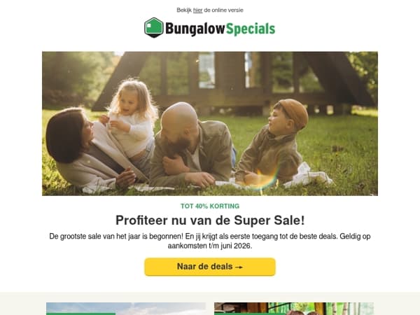 Tot 40% exclusieve Super Sale korting!