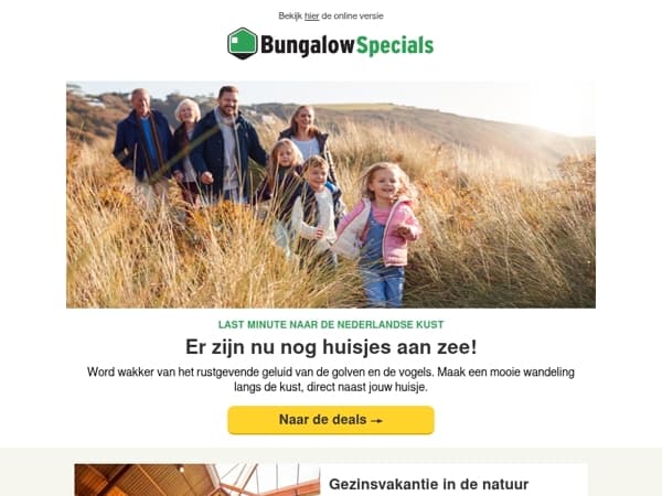 Last minute huisje aan zee - deze zijn nog vrij!