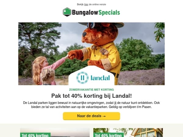 Last minute Landal deals: tot 40% korting!