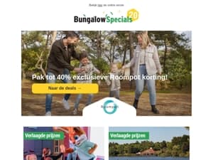 Unieke Roompot korting tot 40%!
