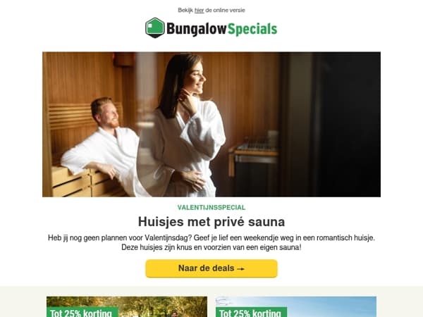 Huisjes met sauna: romantischer wordt het niet