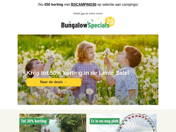 Lente Sale: tot 50% korting!