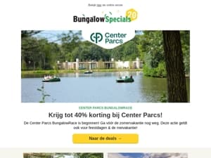 Profiteer van korting tot 40% bij Center Parcs!