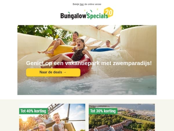 De meeste mensen kiezen een park met zwemparadijs