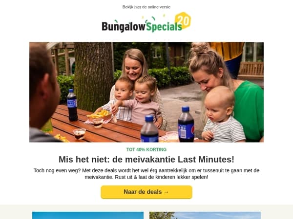 Laatste kans voor de meivakantie!