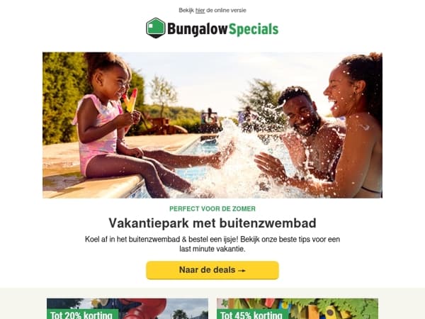 Koel af in een buitenzwembad!