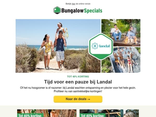 Landal korting tot wel 40%