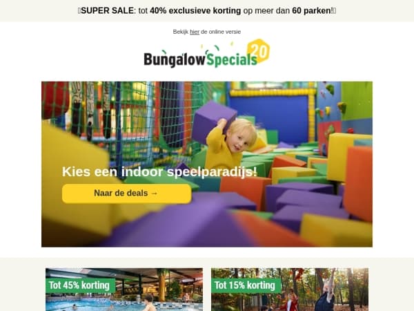 Kids leven zich uit in een indoor speelparadijs