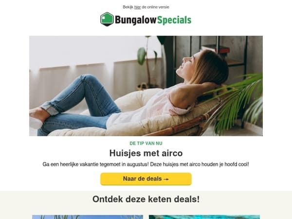 Huisjes met airco | Zomer deals voor augustus🌞