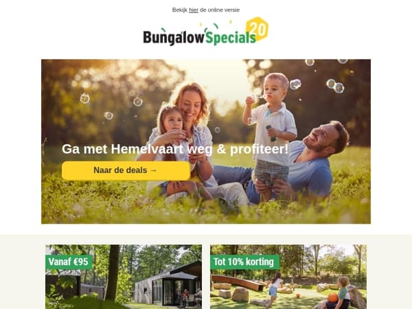 Tot 45% korting voor Hemelvaart!