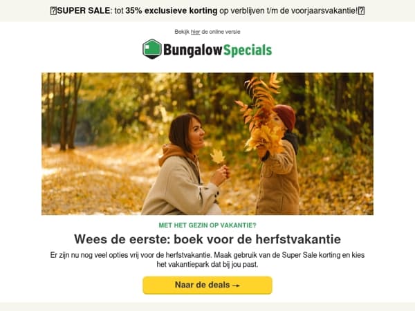 Als eerste een herfstvakantie boeken?
