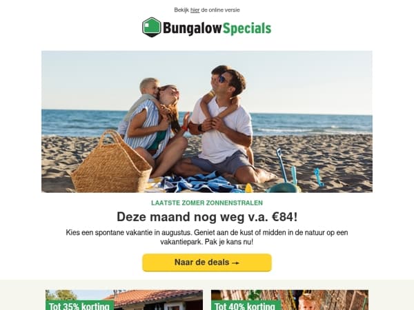 Vakantie in augustus va. €84