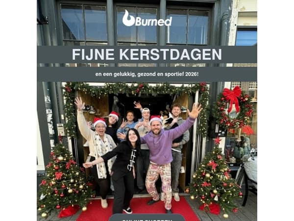 🎄 Fijne feestdagen van het Burned team!