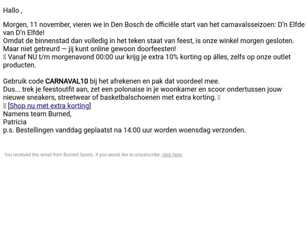 🎭 11-11 DEAL: Pak NU 10% extra korting op álles!