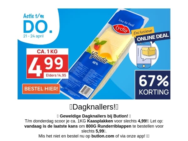 Kaasplakken ca. 1KG voor 4,99!🧀