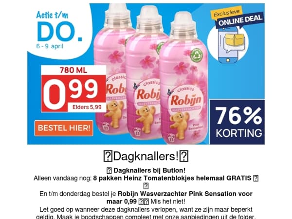 Robijn pink sensation voor maar 0,99!🌸