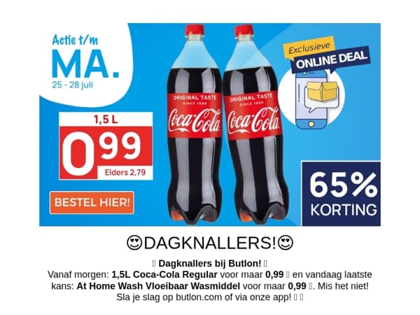 1,5L Coca-Cola voor 0,99!🥤