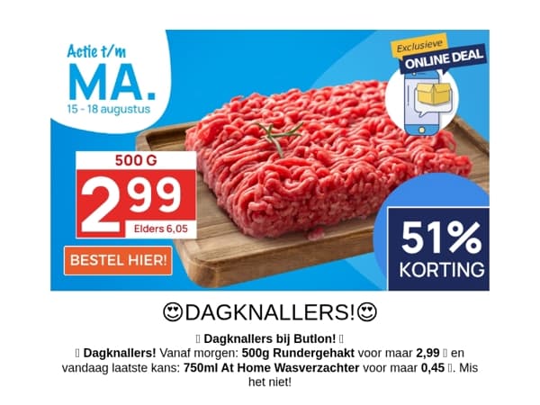 500g Rundergehakt voor 2,99!🤑
