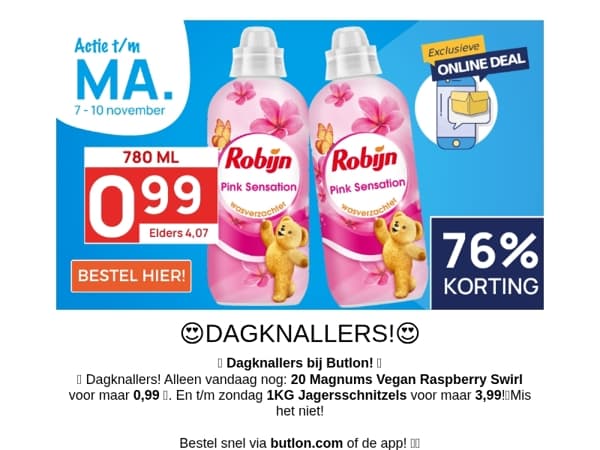 780ml Robijn Wasverzachter voor maar 0,99!😍