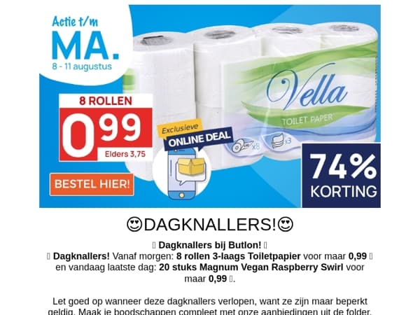 8 rollen Toiletpapier voor 0,99!🧻