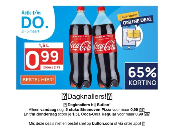 1,5L Coca-cola voor maar 0,99🥤