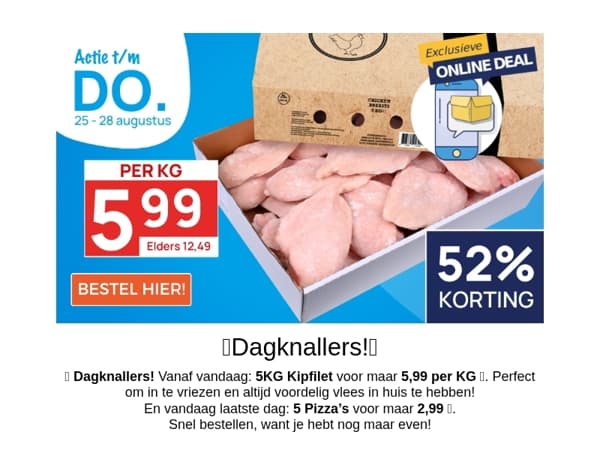Kipfilet voor 5,99 per KG!🤑