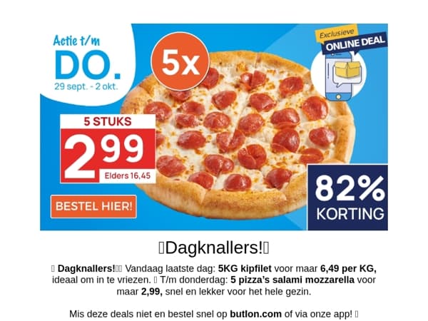 5 Pizza's voor maar 2,99!🍕🤑