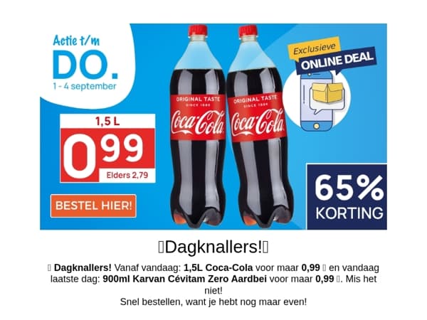 Coca-Cola voor 0,99!😱🥤
