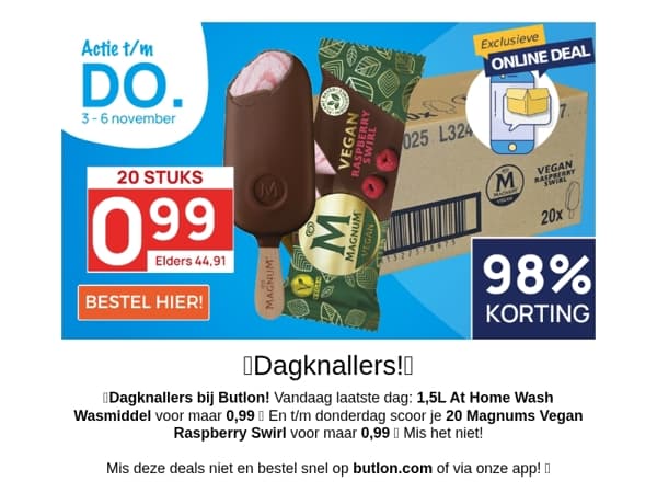 20 Magnums voor nog geen euro!🍧