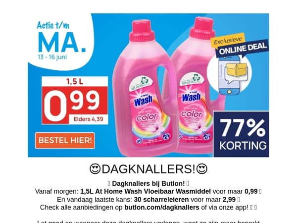 1,5L Wasmiddel voor 0,99!🫧