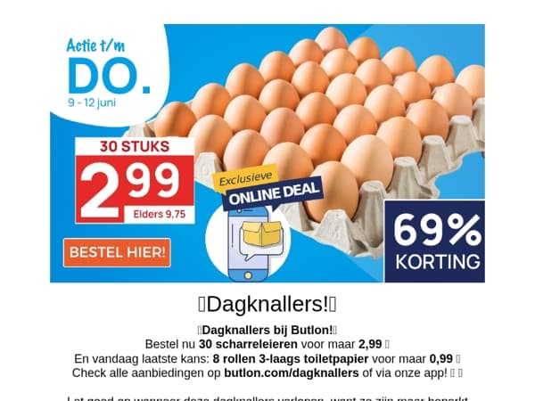 30 Scharreleieren voor maar 2,99!🥚
