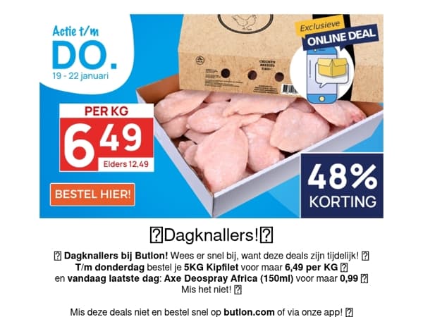 Kipfilet voor maar 6,49 per KG!😲