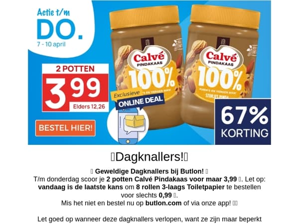 2 Potten Calvé Pindakaas voor 3,99!🥜