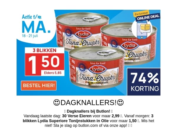 3 blikken Tonijn voor maar 1,50!🐟