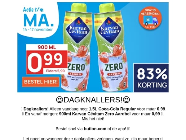 900ml Karvan Cévitam voor 0,99!😍