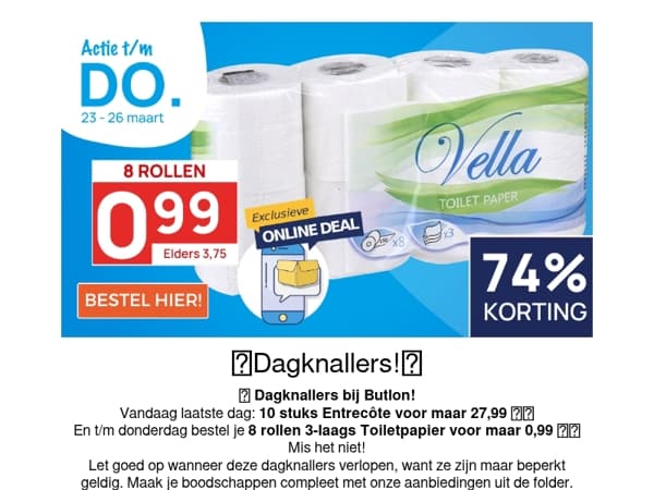 8 rollen Toiletpapier voor maar 0,99!🧻