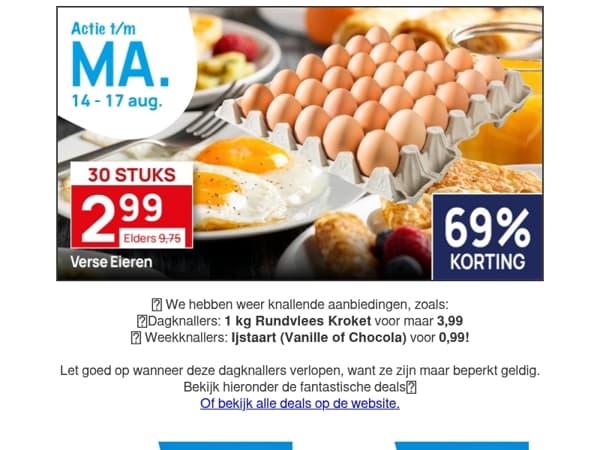 Verse Eieren: 30 stuks voor 2,99! 🥚
