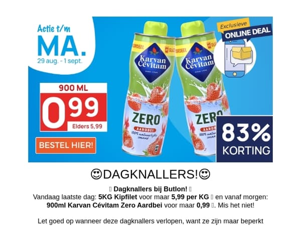 900ml Karvan Cévitam voor 0,99!🍹