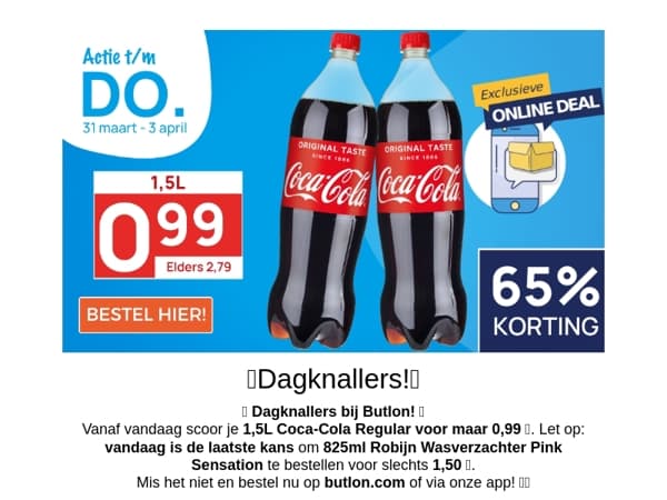 1,5L Coca-Cola voor 0,99!🍹🤑