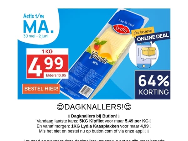 1 KG Kaasplakken voor 4,99!🧀