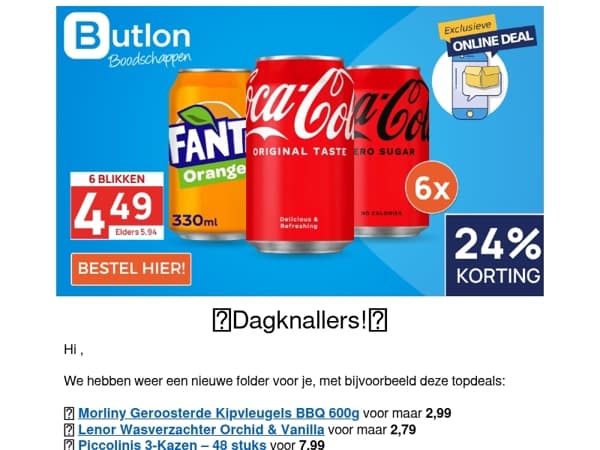 6 blikken FANTA en COCA-COLA voor 4,49🥤😃