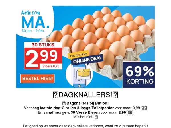 30 eieren voor 2,99!🥚🍳