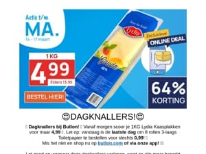 1KG Kaasplakken voor 4,99!🧀